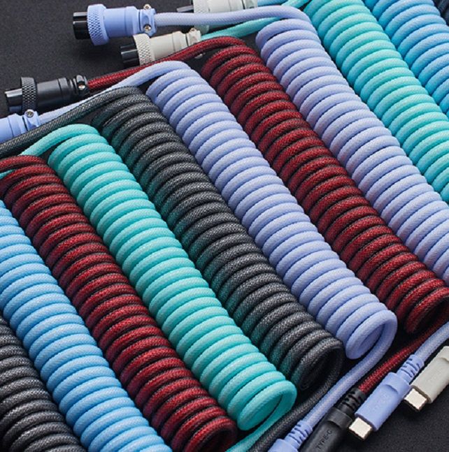 Кабель HyperX USB-A - USB-C спіральний, 1.37м Grey