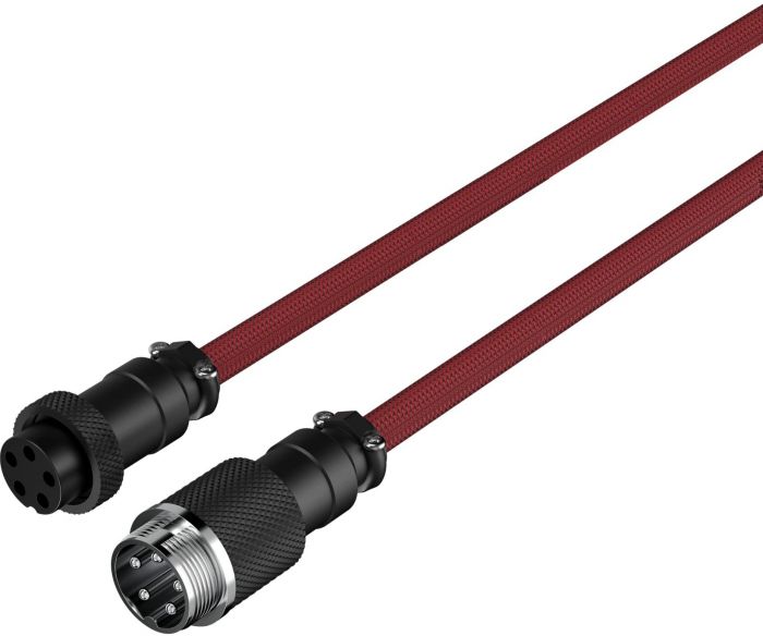 Кабель HyperX USB-A - USB-C спіральний, 1.37м Red/Black