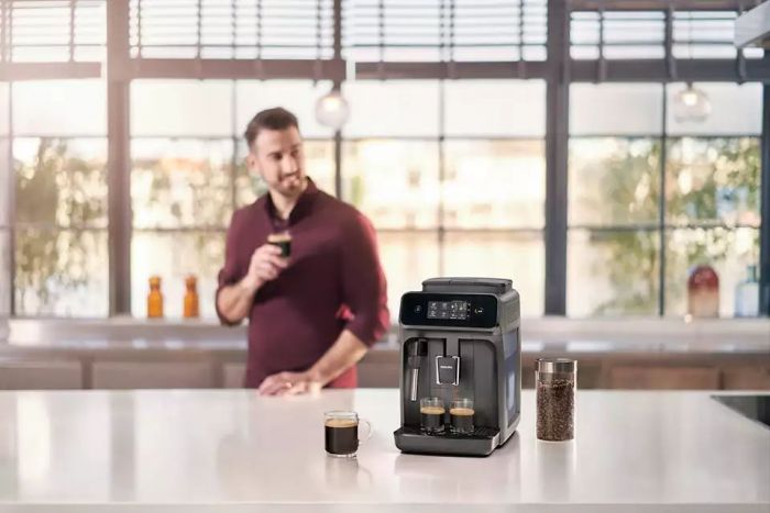 Кавомашина Philips Series 1200, 1.8л, зерно, ручний капуч, авторецептів -2, чорний