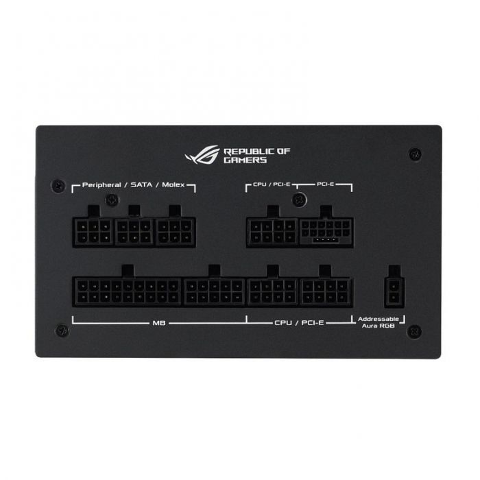 Блок живлення ASUS ROG STRIX AURA  (750W), >90%, 80+ Gold, 135мм, 1xMB 24pin(20+4), 2xCPU 8pin(4+4), 4xMolex, 5xSATA, 3xPCIe 8pin(6+2), Fully Modular, ARGB, ROG-STRIX-750G-AURA-GAMING
