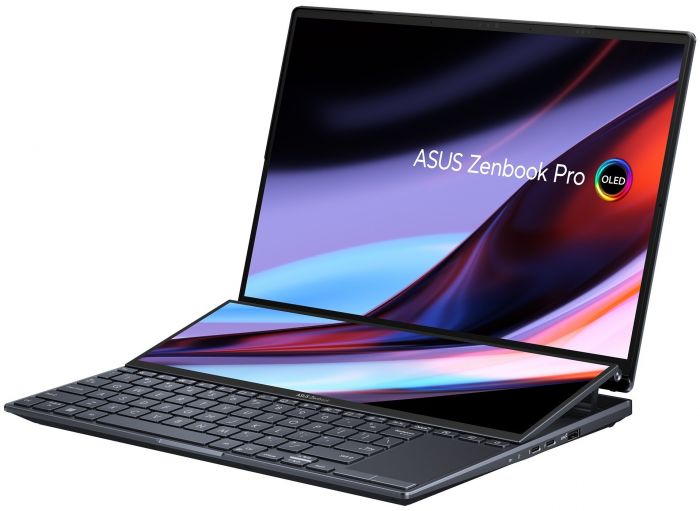 Ноутбук ASUS Zenbook Pro 14 Duo UX8402VV-P1048 14.5" 2.8K OLED, Intel i5-13500H, 16GB, F512GB, NVD4060-8, NoOS, Чорний