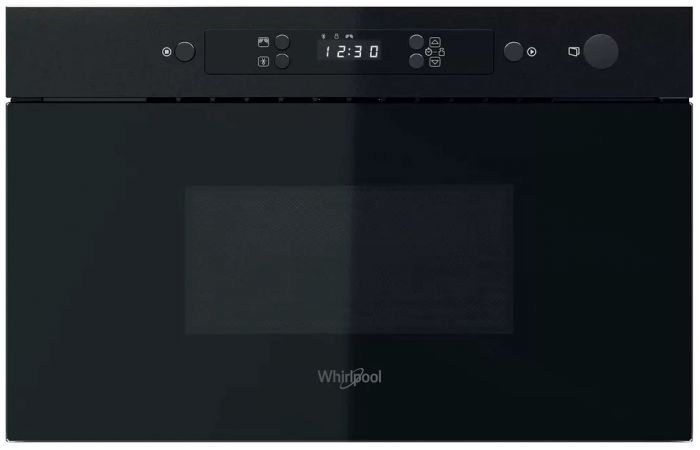 Мікрохвильова піч Whirlpool вбудована, 22л, електронне упр., 750Вт, дисплей, чорний