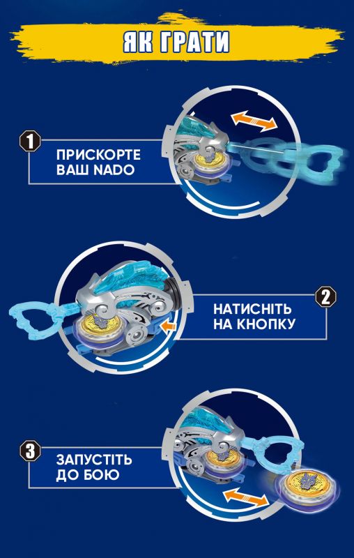 Дзиґа Infinity Nado VI серія Starter Pack Fury Wave Dragon Лютий Дракон