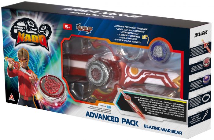 Дзиґа Infinity Nado VI серія Advanced Pack Blazing War Bear Палаючий Бойовий Ведмідь