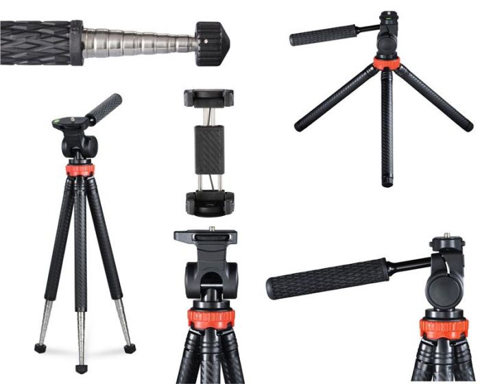 Штатив для смартфонів  Hama Tripod 106 2D, 25.5 -106 cm, чорний