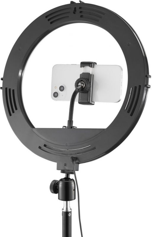 Штатив зі світлодіодним кільцем Hama SpotLight Steady 120 V2 BT Black