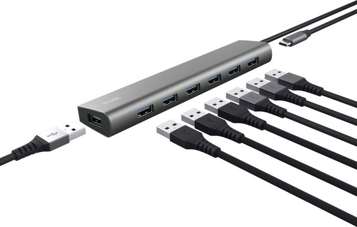 USB-хаб Trust DALYX 7-IN-1 USB-A 3.2 ALUMINIUM