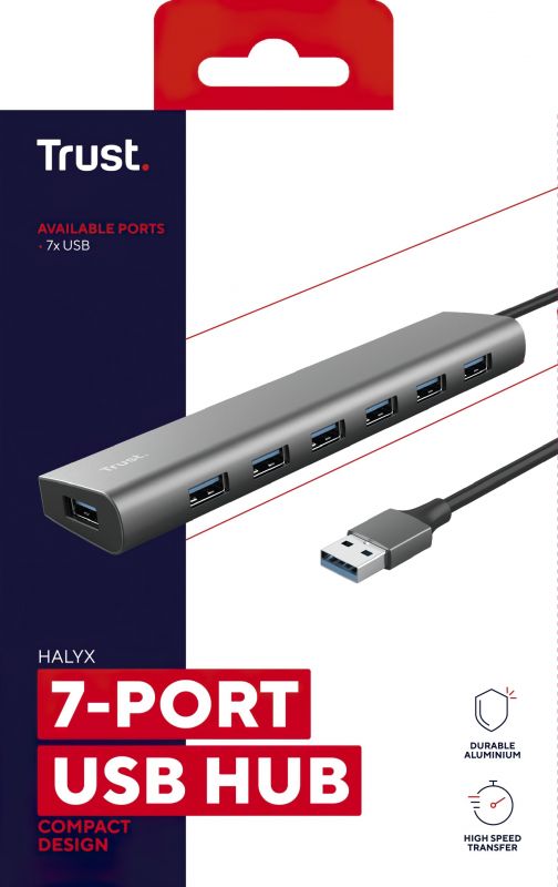 USB-хаб Trust DALYX 7-IN-1 USB-A 3.2 ALUMINIUM