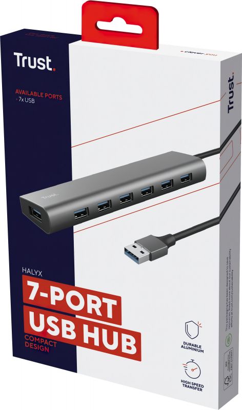 USB-хаб Trust DALYX 7-IN-1 USB-A 3.2 ALUMINIUM