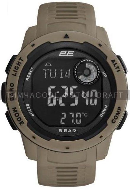 Тактичний годинник 2E Delta X Brown з компасом та крокоміром