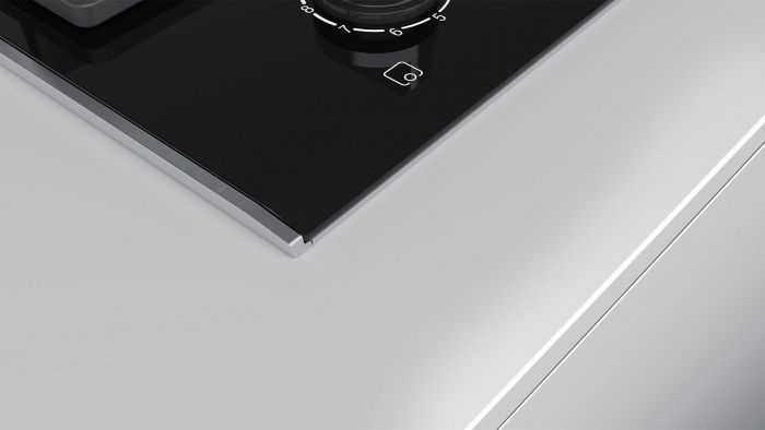 Варильна поверхня Bosch газова на склі, 30см, Доміно, чавун, чорний