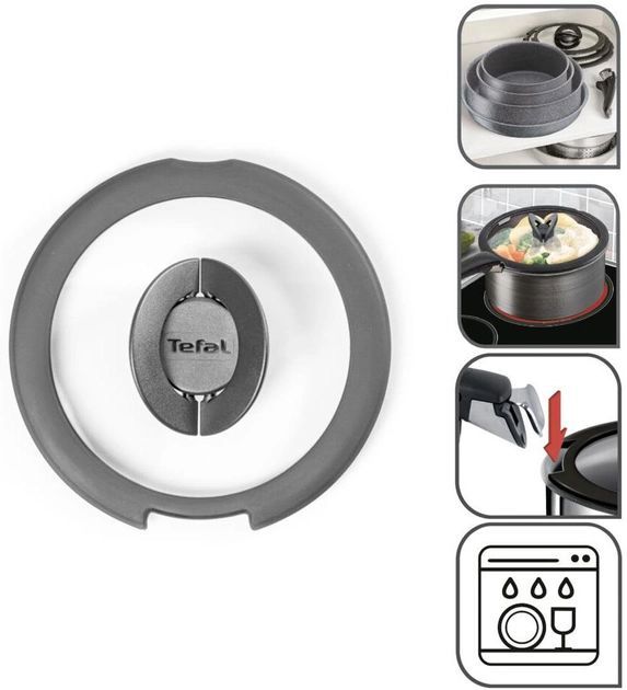 Кришка скляна Tefal Ingenio 26 см , скло, силіікон