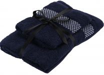 Набір рушників махрових Ardesto Holiday 2 шт., 50х90см, 70х140см, 100% бавовна, індиго