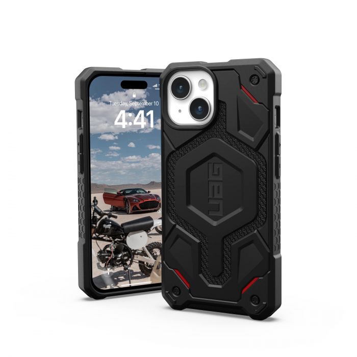 Чохол UAG для Apple iPhone 15 Monarch Pro Magsafe, Kevlar Black