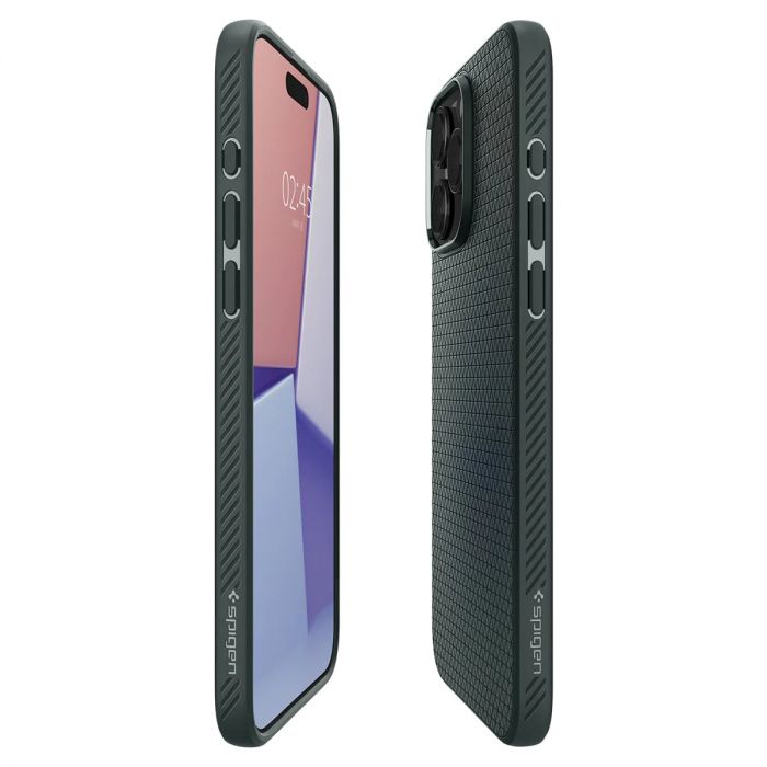 Чохол Spigen для Apple iPhone 15 Pro Max Liquid Air, Abyss Green