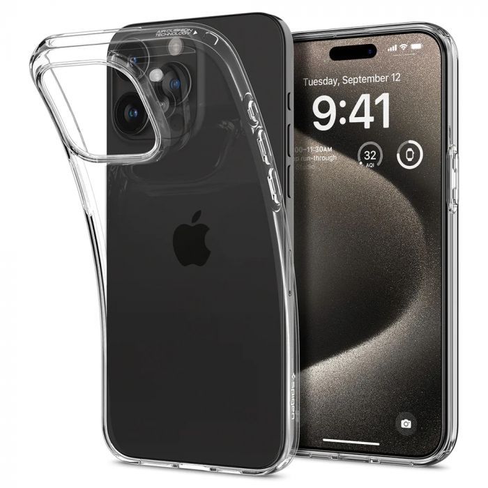 Чохол Spigen для Apple iPhone 15 Pro Max Liquid Crystal, Crystal Clear