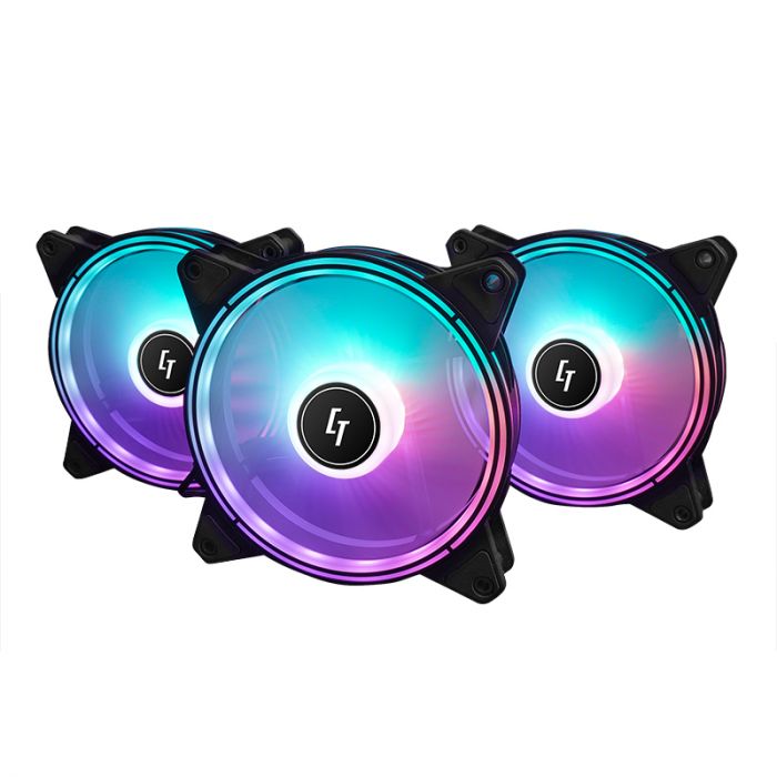 Набір корпусних вентиляторів CHIEFTEC Chieftronic NOVA 3in1 ARGB, 3x120мм, 1600rpm, 4pin PWM+3pin ARGB, 24dBa+Fan HUB+Remote Control