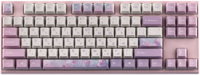 Клавіатура механічна Varmilo VED87 Dreams On Board 87Key, Cherry Mx Red, BT/USB-A, EN/UKR, No Led, рожевий