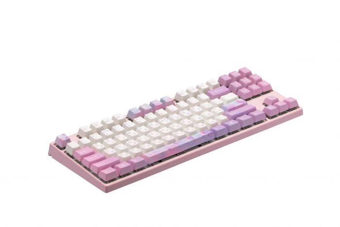 Клавіатура механічна Varmilo VEM87 Dreams On Board 87Key, EC V2 Rose, USB-A, EN/UKR, White Led, рожевий