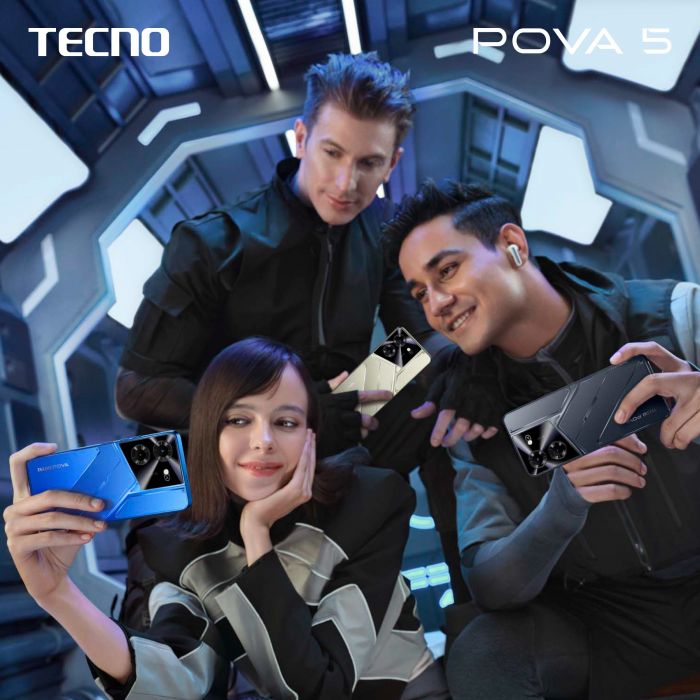 Смартфон TECNO POVA 5 (LH7n) 6.78" 8/128GB, 2SIM, 6000mAh, Amber Gold