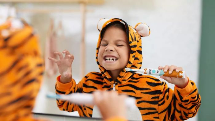 Щітка зубна елекр. Philips, Philips Sonicare For Kids, для дітей, насадок-1, 2 комплекти наклейьок, білий