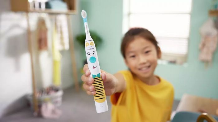Щітка зубна елекр. Philips, Philips Sonicare For Kids, для дітей, насадок-1, 2 комплекти наклейьок, білий