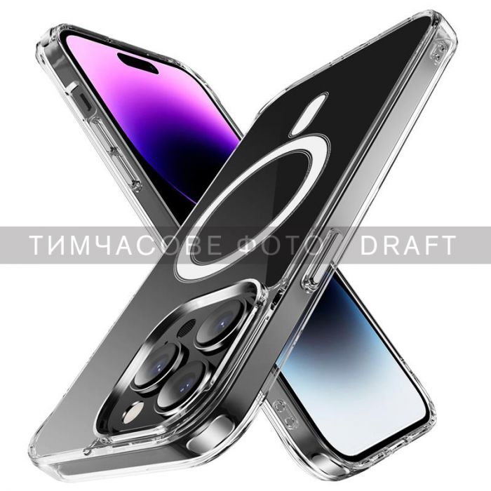 Чохол 2Е Basic для Apple iPhone 15 Plus, Transparent MagSafe Cover, Clear