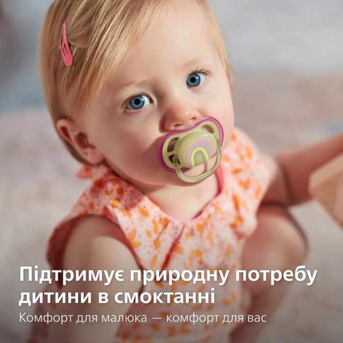 Пустушка Avent ортодонтична Ultra Air для дівчат 0-6 міс 2шт