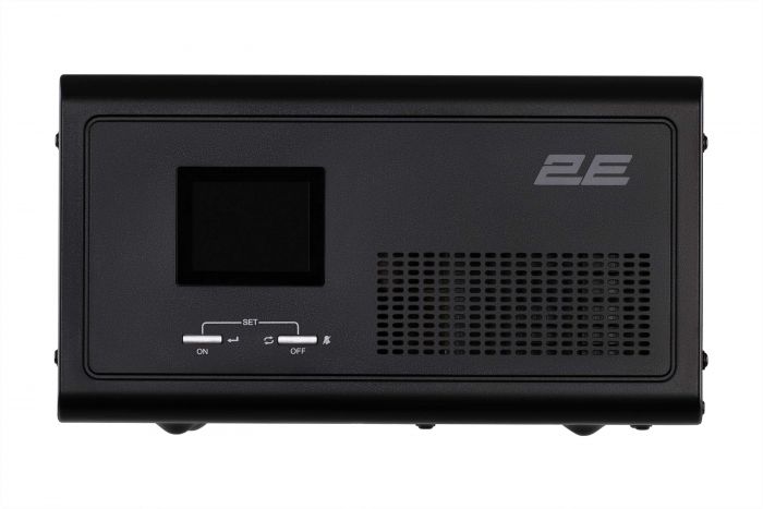 Інвертор 2E HI600, 600W, 12V - 230V, LCD, AVR, 2xSchuko + DC output