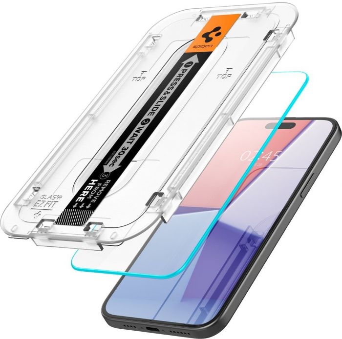 Захисне скло Spigen для Apple iPhone 15 Plus EZ FIT tR (2 Pack)