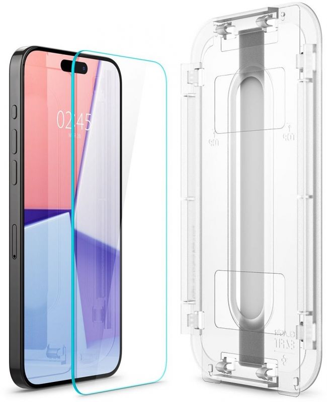 Захисне скло Spigen для Apple iPhone 15 Pro EZ FIT tR(2 Pack)