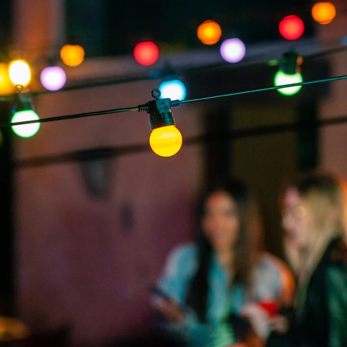 Гірлянда Smart LED Twinkly Festoon RGB 20, G45, Gen II, IP44, 10м, кабель чорний