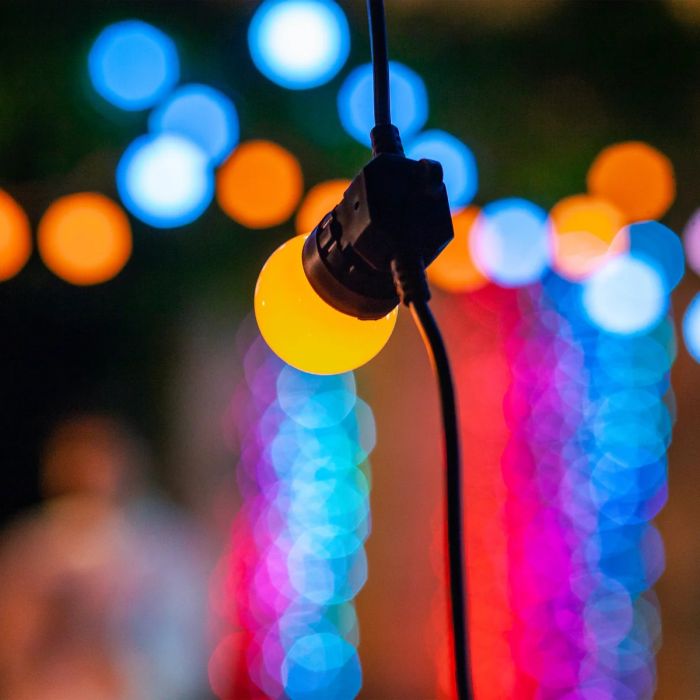 Гірлянда Smart LED Twinkly Festoon RGB 20, G45, Gen II, IP44, 10м, кабель чорний