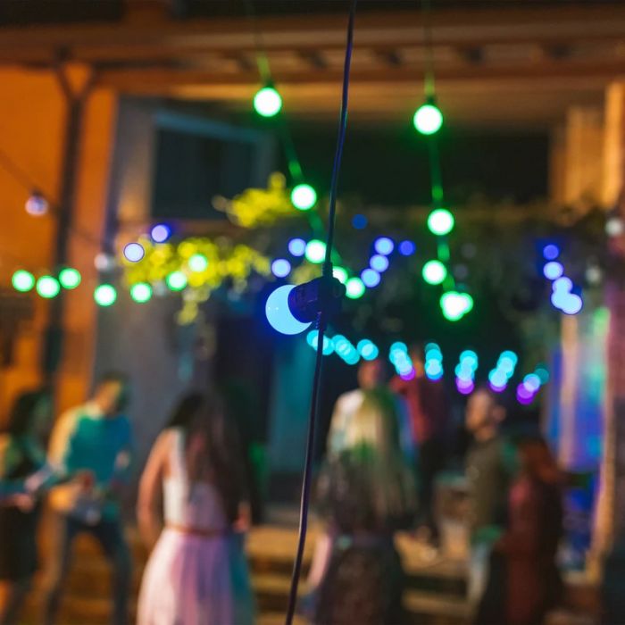 Гірлянда Smart LED Twinkly Festoon RGB 20, G45, Gen II, IP44, 10м, кабель чорний