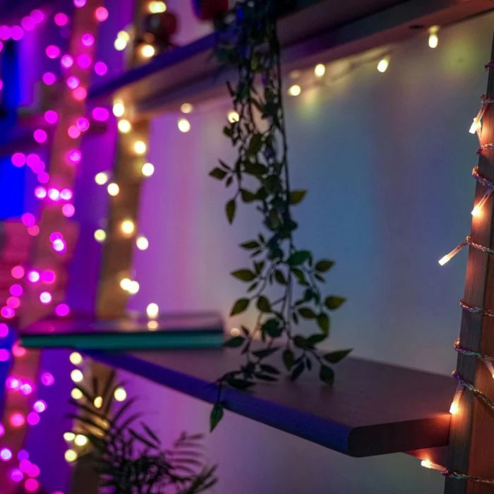 Гірлянда Smart LED Twinkly Strings RGBW 600, Gen II, IP44, довжина 48м, кабель чорний