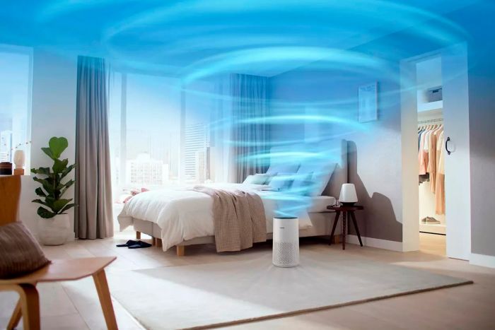 Очисник повітря PHILIPS 1000i Series, 78м2, 300м3/год, дисплей, Nano, НЕРА,попередн.,угольний фільтр, Wi-Fi, 4 режими, білий
