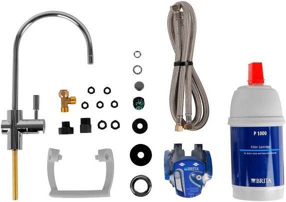 Фільтр проточний BRITA My Pure P1, індикатор стану фільтра, 3 режими жорсткості води