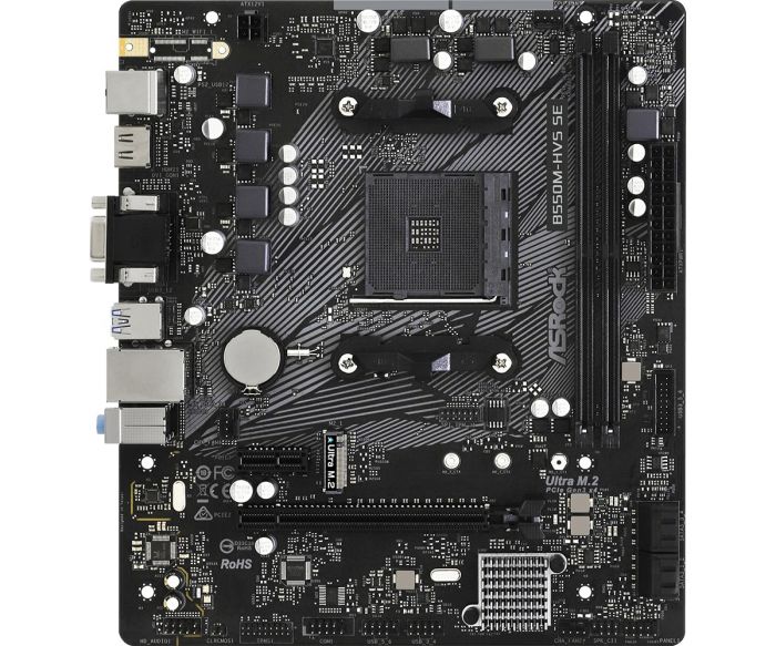 Материнська плата ASRock B550M-HVS SE sAM4 B550 2xDDR4 M.2 HDMI mATX