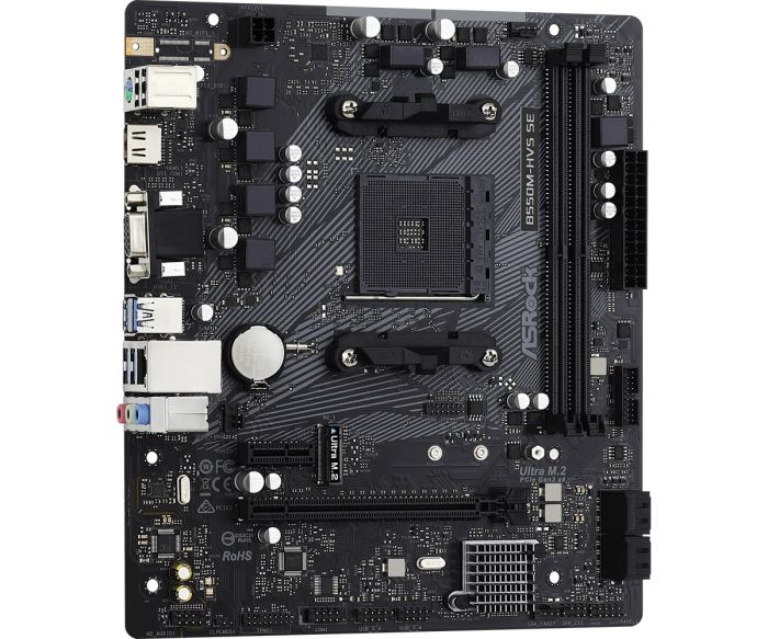 Материнська плата ASRock B550M-HVS SE sAM4 B550 2xDDR4 M.2 HDMI mATX