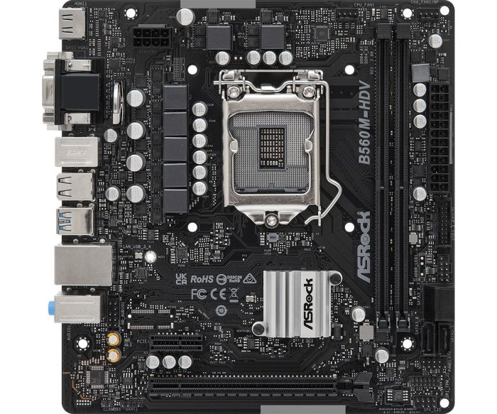 Материнська плата ASRock B560M-HDV R3.0 s1200 B560 2xDDR4 HDMI DVI mATX