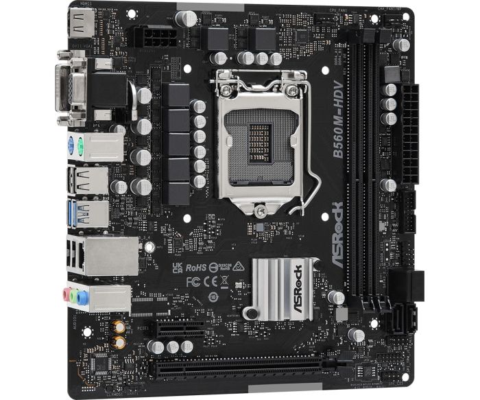 Материнська плата ASRock B560M-HDV R3.0 s1200 B560 2xDDR4 HDMI DVI mATX