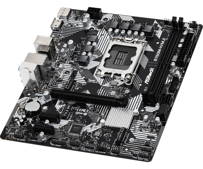 Материнська плата ASRock B760M-H/M.2 s1700 B760 2xDDR5 M.2 HDMI DP mATX