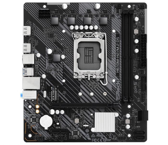 Материнська плата ASRock H610M-H2/M.2 D5 s1700 H610 2xDDR5 M.2 HDMI mATX