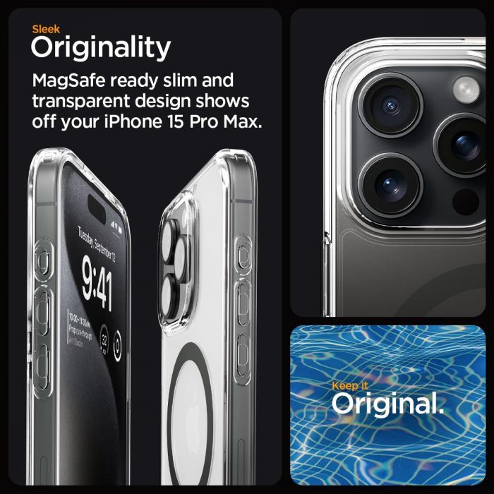 Чохол Spigen для Apple iPhone 15 Pro Max Ultra Hybrid MagFit, Graphite