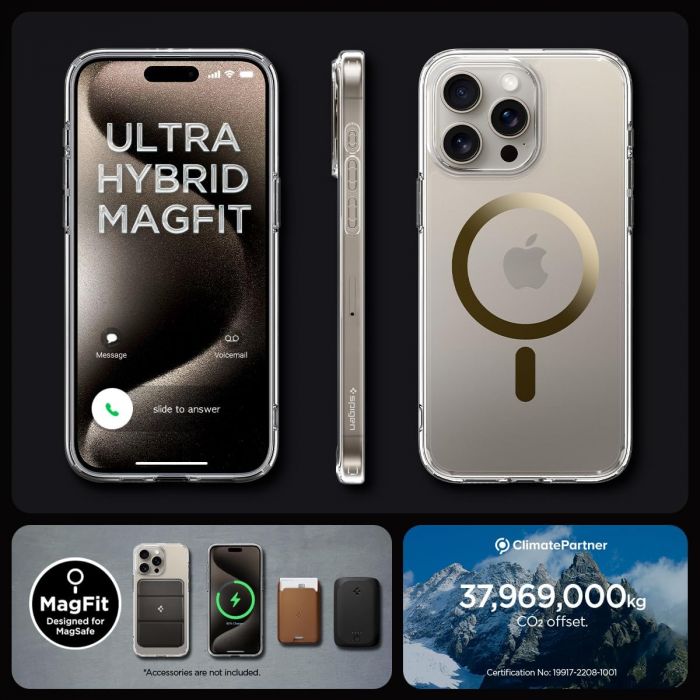 Чохол Spigen для Apple iPhone 15 Pro Max Ultra Hybrid MagFit, Gold