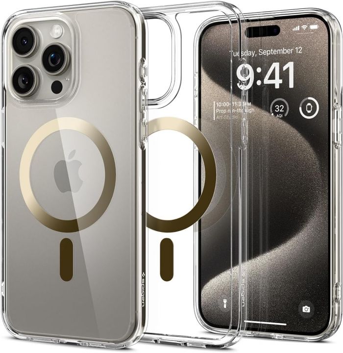 Чохол Spigen для Apple iPhone 15 Pro Max Ultra Hybrid MagFit, Gold