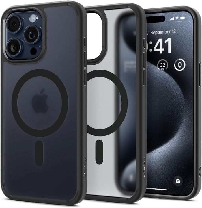Чохол Spigen для Apple iPhone 15 Pro Max Ultra Hybrid MagFit, Frost Black