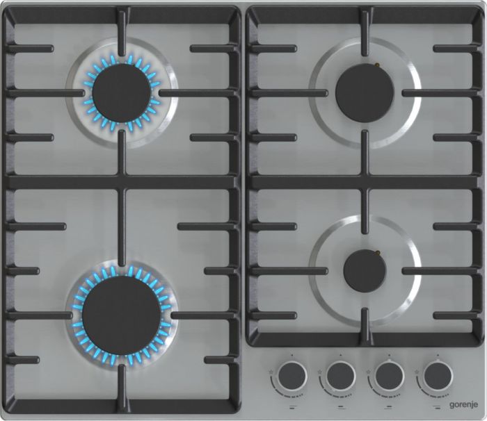 Комплект Gorenje (духовка електрична BO6737E02XK + варильна поверхня газова G642ABX), нерж.