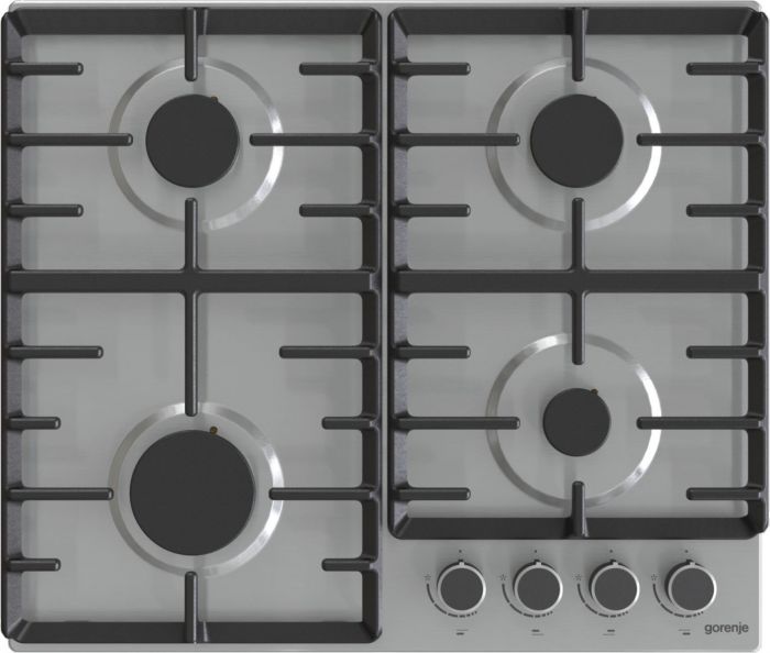 Комплект Gorenje (духовка електрична BO6737E02XK + варильна поверхня газова G642ABX), нерж.