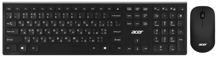 Комплект клавіатура та миша Acer OKR030, WL, EN/UKR/RU, чорний
